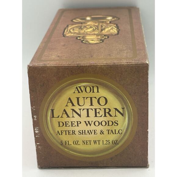 Vintage Avon Auto Lantern Decanter-Deep Woods After Shave & Talc New - Picture 5 of 5
